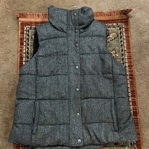 Old Navy tweed fleece lined vest